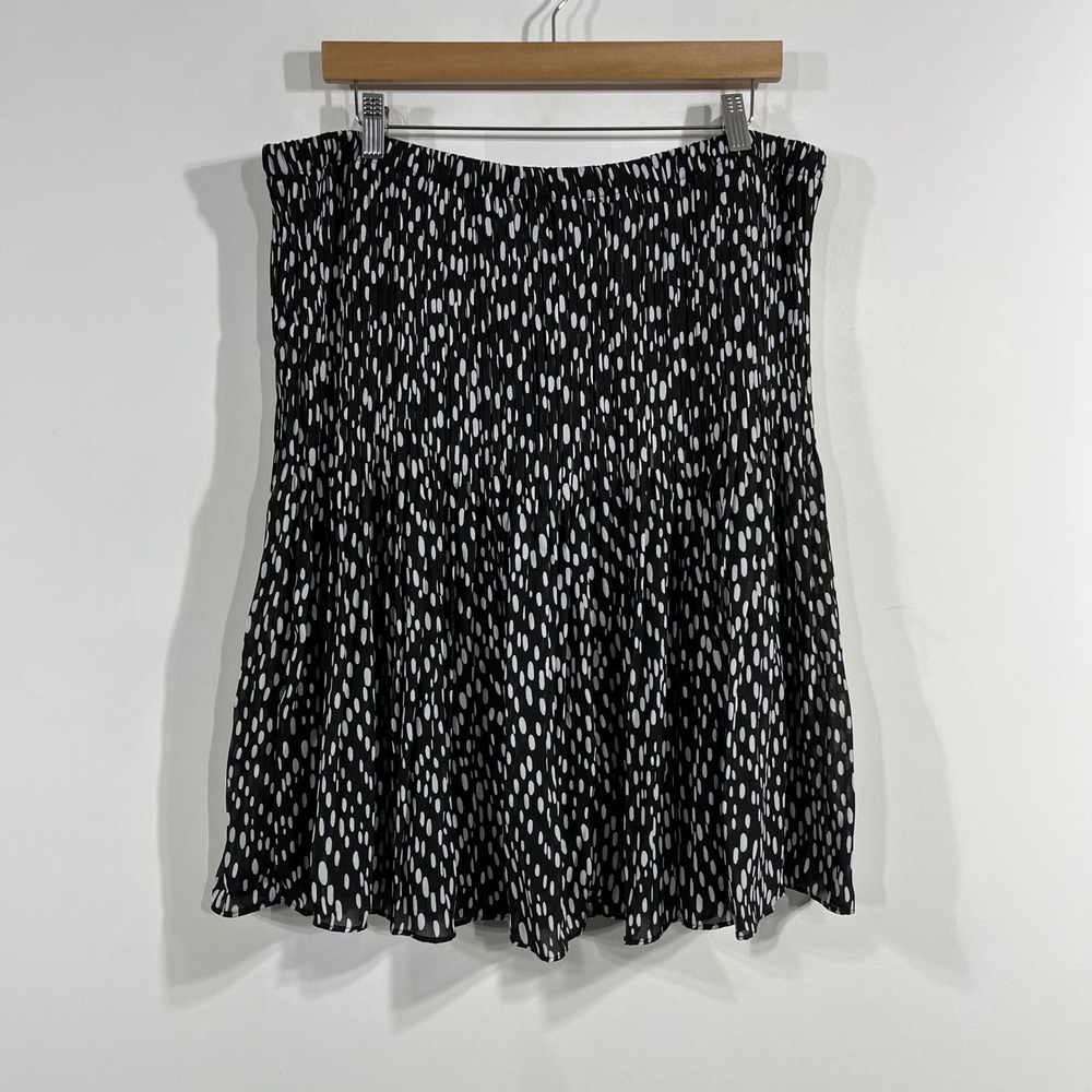 Ninety Euro Summer 90s Pleated Polka Dot Retro Feminine Romantic Skirt Womens 1x - Picture 1 of 10